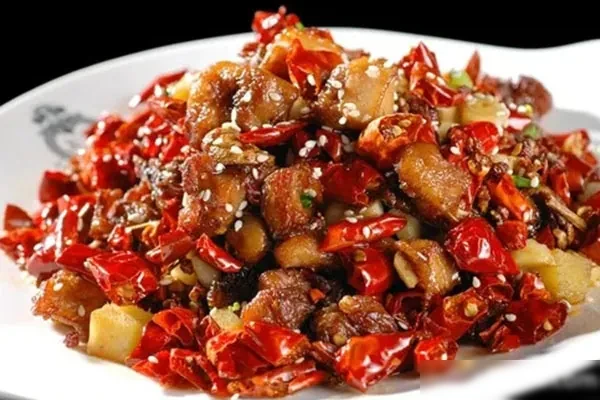 图片[1]-重庆辣子鸡附送泡椒鸡杂和鸡血汤做法-配方档案馆